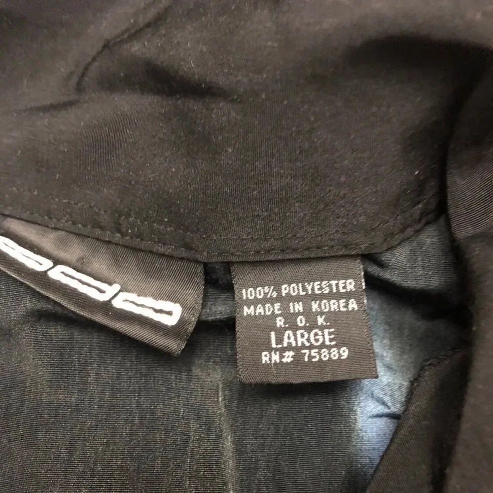 ODO mens black dragon car retro button down shirt size Large - Picture 7 of 8